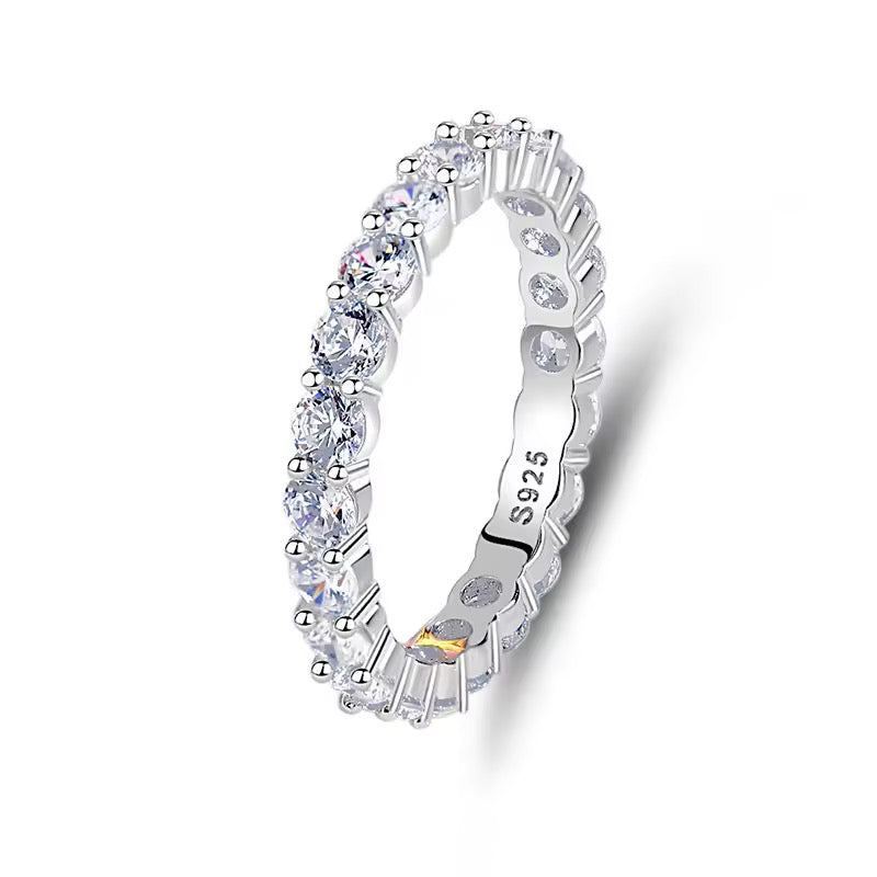 Blask Sterling Silver Ring – Sparkling Cubic Zirconia