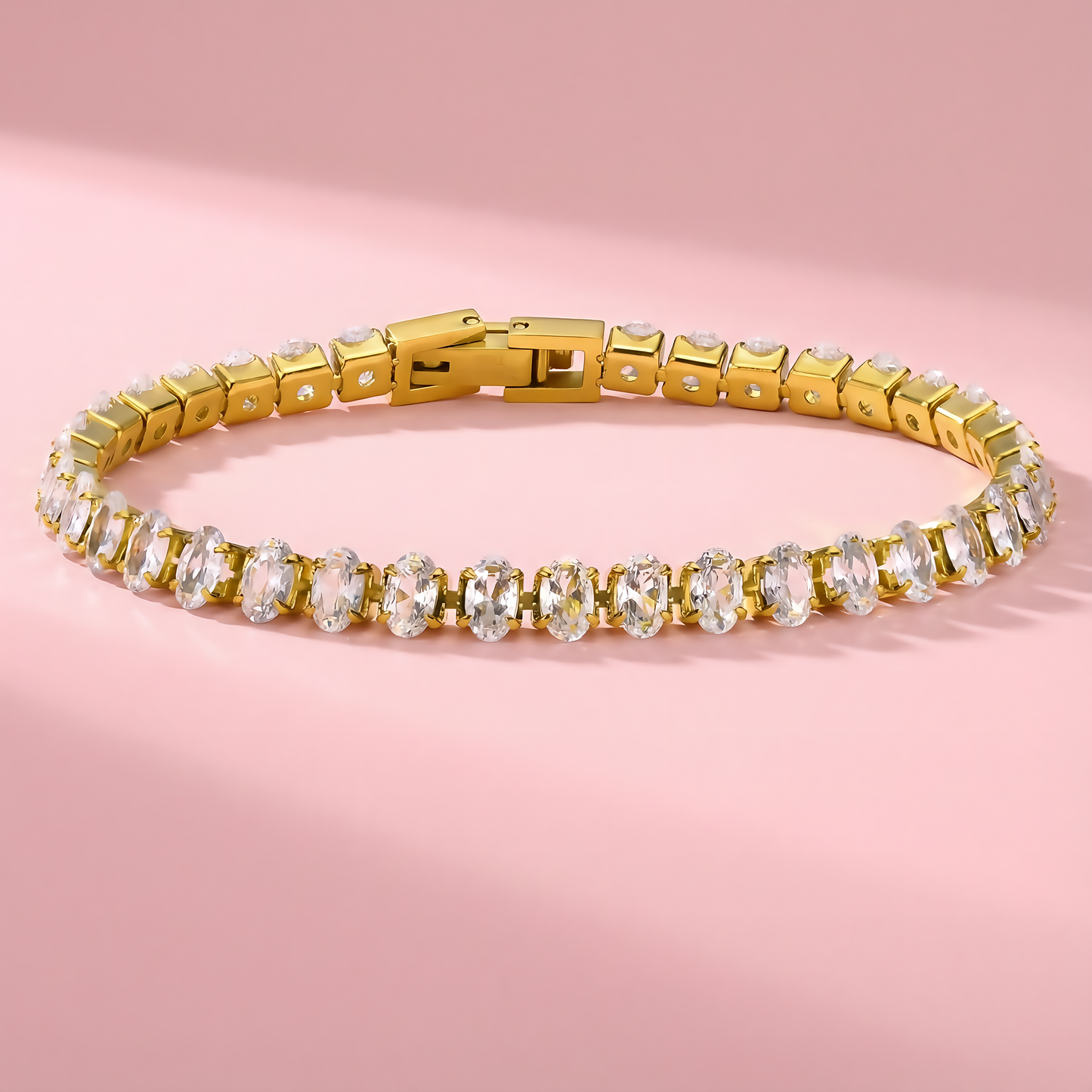 Cubic Zirconia Bracelet - Stainless steel