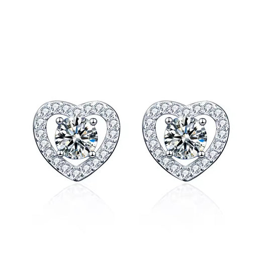 Heart Earrings with Cubic Zirconia – Romantic & Sparkling