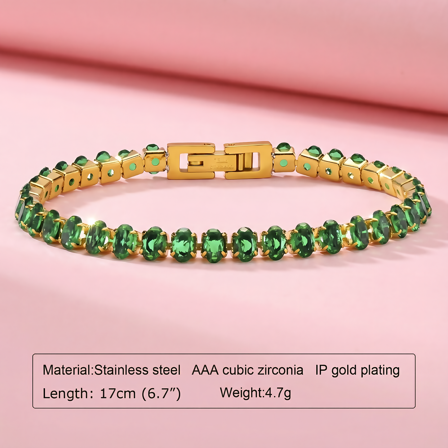 Cubic Zirconia Bracelet - Stainless steel