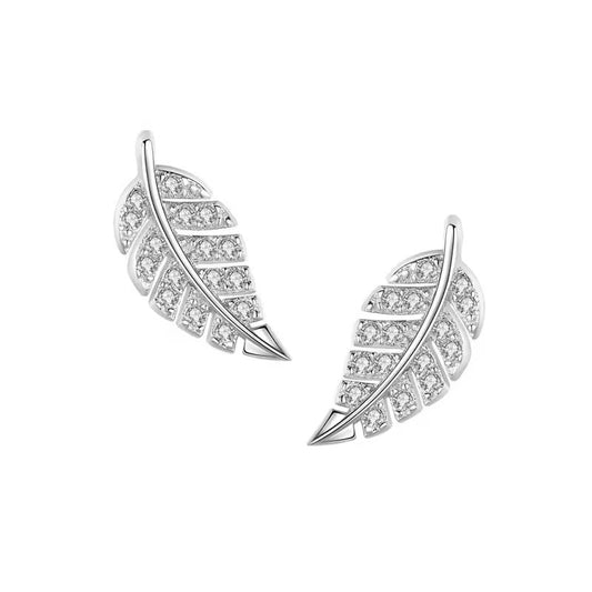 Sterling Silver Feather Earrings – Elegant & Symbolic Design