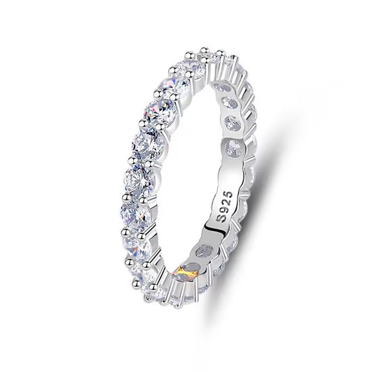 Blask Sterling Silver Ring – Sparkling Cubic Zirconia