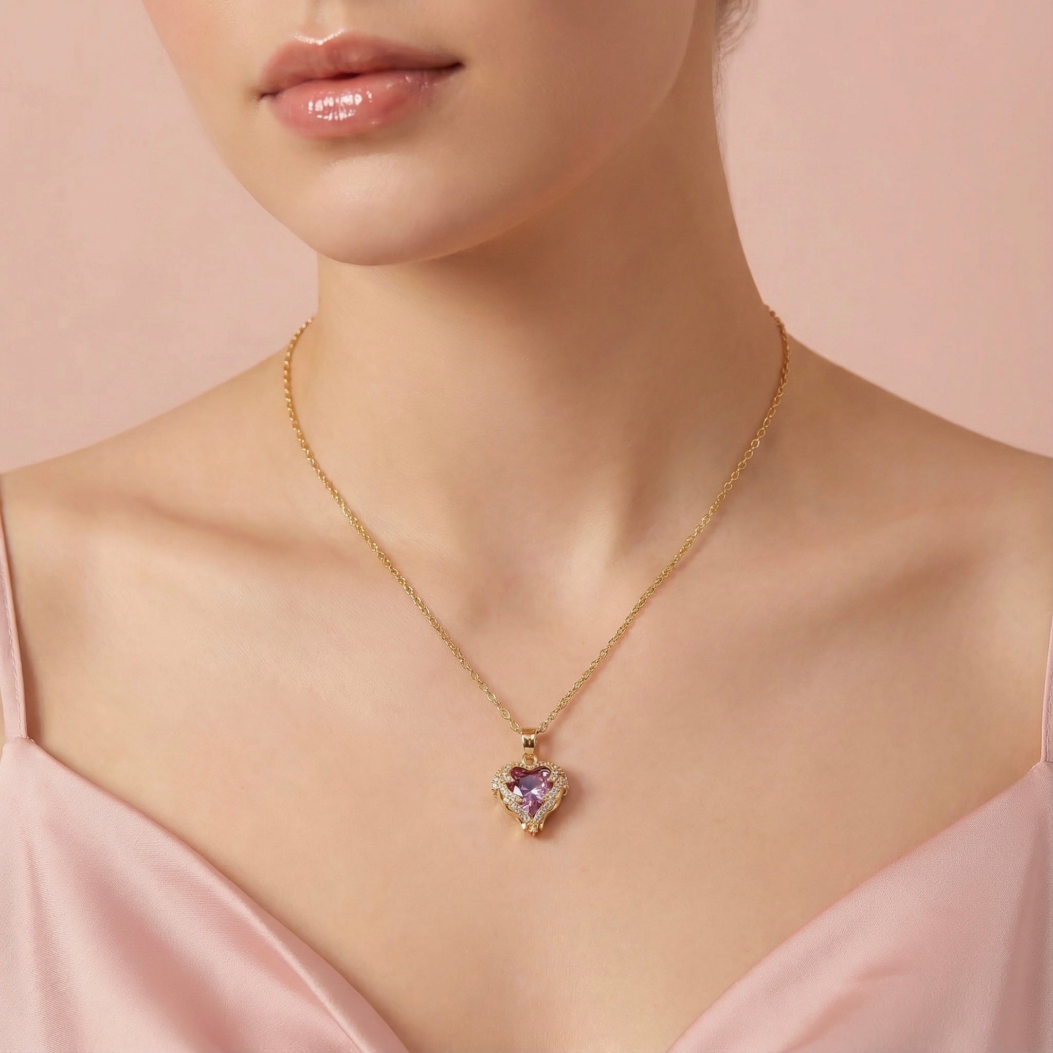 Heart Pendant Necklace – Stainless Steel