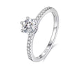 Sterling Silver Solitaire Ring with Cubic Zirconia