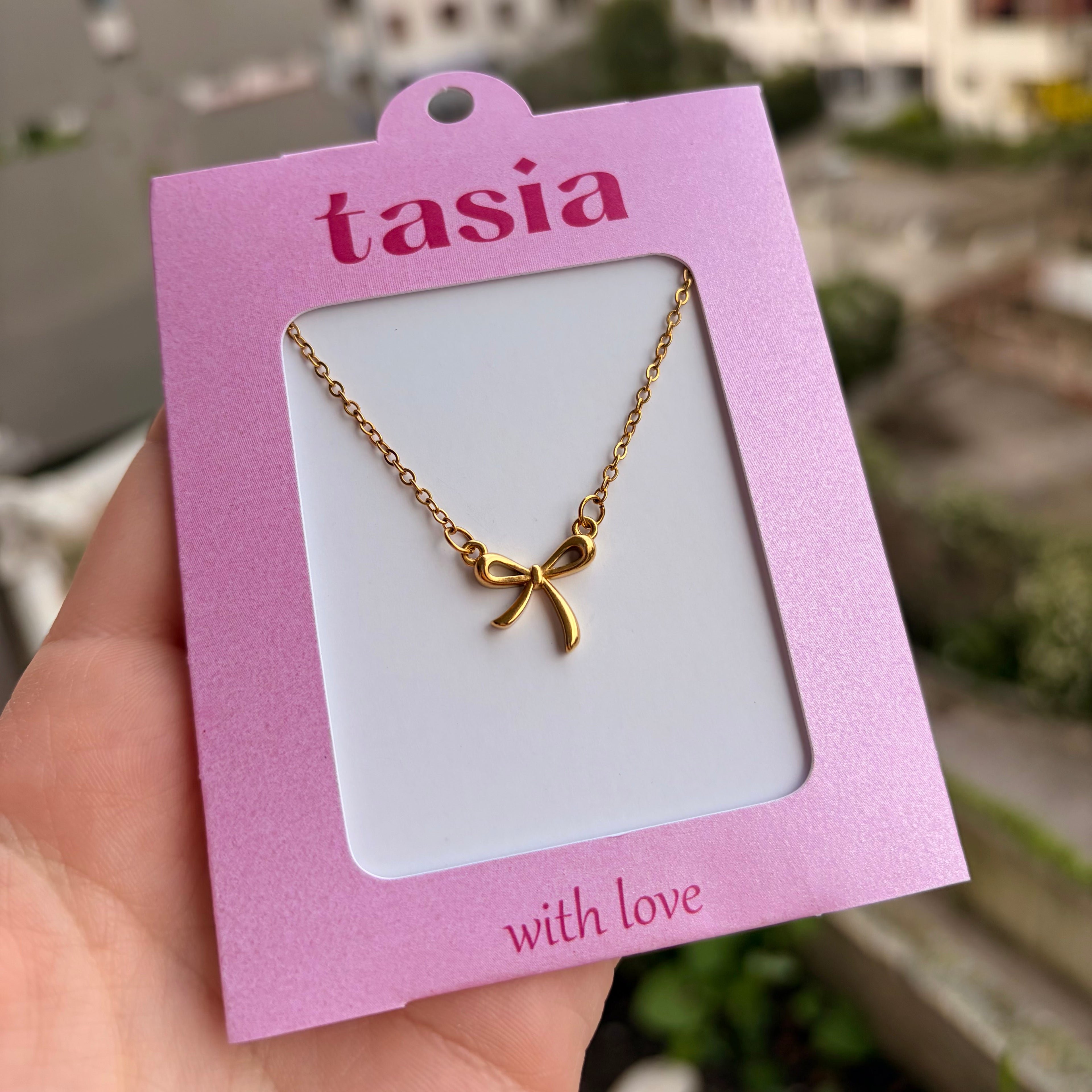 Bow Necklace – Stainless steel
