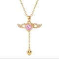 Angel Wing Heart Necklace – Stainless Steel