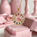 Colorful Stones Necklace - Stainless steel