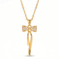 Cute Bow Necklace - Stainless Steel
