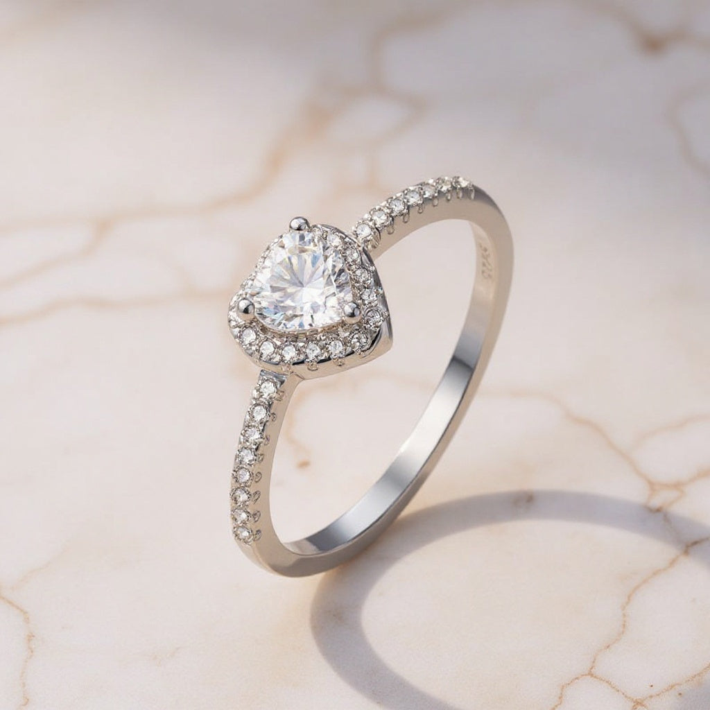 Aurora Sterling Silver Ring - Romantic & Sparkling