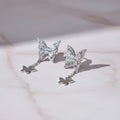 Sterling Silver Butterfly Glam Earrings