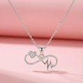 Infinity Heart Necklace - Sterling Silver