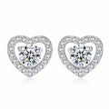 Heart Earrings with Cubic Zirconia – Romantic & Sparkling