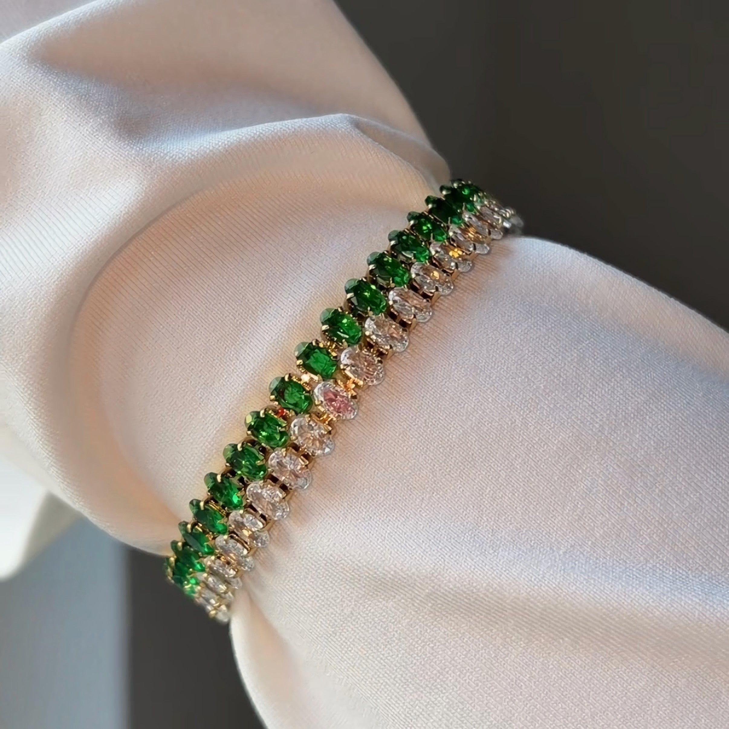 Cubic Zirconia Bracelet - Stainless steel