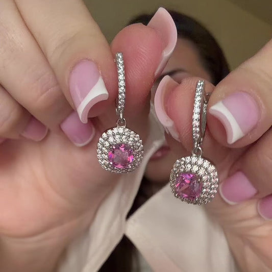 Pink Radiance Earrings - Sterling Silver